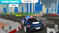 cực điều khiển trường học cảnh sát ô tô đậu xe 3D Screen Shot 3