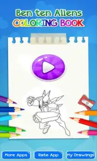 Ben ten Coloring 10 Aliens Screen Shot 0