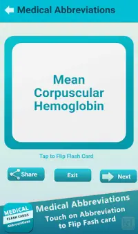 Medical Abbreviations Flash Cards Screen Shot 1