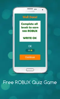 Free ROBUX Quiz Game Screen Shot 1
