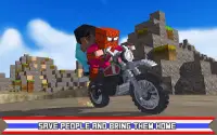 superhéroe bloques moto bici sim Screen Shot 2