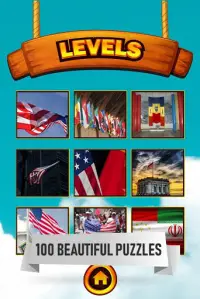 Flags Jigsaw Puzzle Game Screen Shot 1