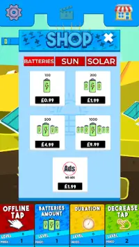 Idle Solar Power Tapping Batteries Screen Shot 4