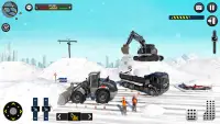 Snow Excavator Sim Crane Game Screen Shot 0