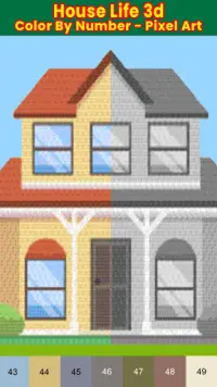 House Life 3d Color By Number - PixelArt Coloring Screen Shot 1