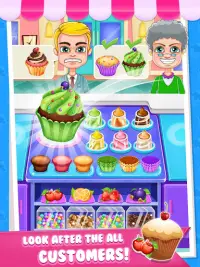 Cupcake पकाना दुकान : समय प्रबंध खेल Screen Shot 0