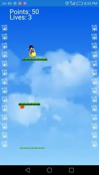 Fall Down Game with Dragon ball z characters Screen Shot 1