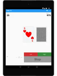 High Low Card Game - Easy Card Screen Shot 11