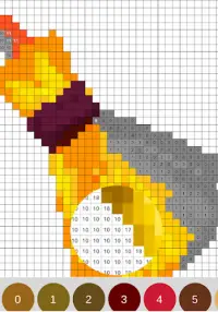 Halloween Color by number Pixel Art New Screen Shot 1
