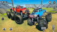 6x6 Monster Truck Yıkım Derbi: Dublör Araba Yarışı Screen Shot 13