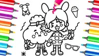 Miga Town Coloring Game life Screen Shot 6