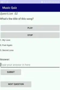 Music Quiz Screen Shot 2