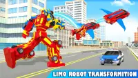 Limo Car Dino. robot permainan Screen Shot 5