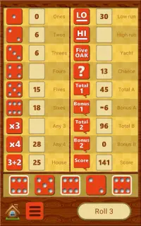 FiveOAK, yatzy dice game. Screen Shot 0