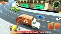 City Garbage Truck Driving Sim Screen Shot 0
