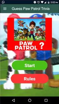Guess Paw Patrol Heroes Trivia Quiz Screen Shot 0