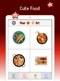 Food color by number : Pixel art coloring Screen Shot 6