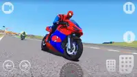 Super Hero Moto Bike Highway Racer 3d Racing Games Screen Shot 0