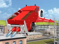 Flying Firetruck City Pilot 3D Screen Shot 8