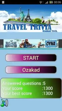 Travel Quiz Game Screen Shot 0