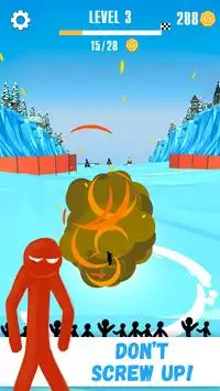 Snowmobile Stickman: Flip Race Screen Shot 3