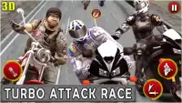 Attack Race Bike Road Rash Motorcycle Racing Game Screen Shot 2