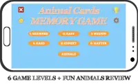 Animal Cards Jogo de Memória Screen Shot 0