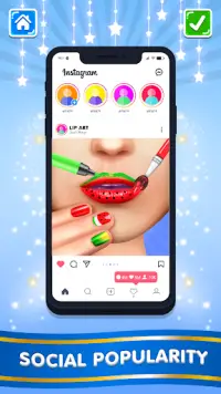 Lip Art Lipstick: Makeup games Screen Shot 2