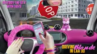 Guidare Blonde in auto 3D in città Simulator Screen Shot 2