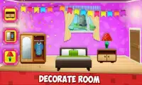 jogos de princess doll house builder para meninas Screen Shot 0