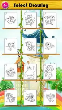 How to color Cartoons for kids Screen Shot 0