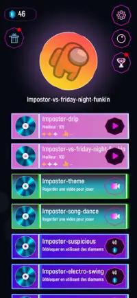 Impostor game tiles hop music Screen Shot 5