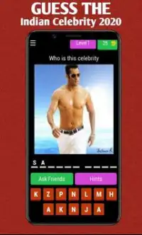 Guess the Indian celebrity 2020: Indian Quiz Game Screen Shot 0
