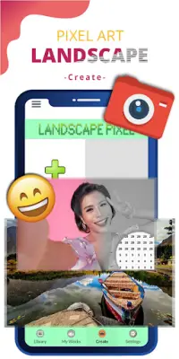 Landscape Picture Pixel Coloring By Number Screen Shot 3