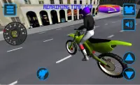 motocykl jazdy miasta 3D Screen Shot 0