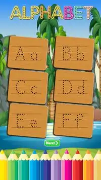 ABC 123 alfabeto inglese corsivo scrittura a mano Screen Shot 1