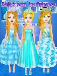 lodowa księżniczka Pleciona fryzura Gra dziewczynk Screen Shot 1