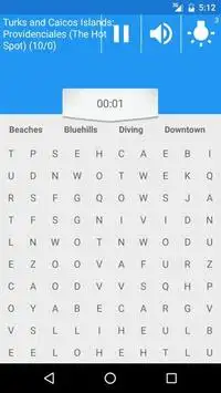 Turks and Caicos Islands Word Search Puzzle Screen Shot 2
