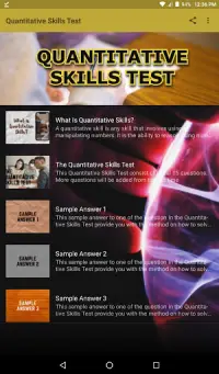 Quantitative Skills Test Screen Shot 0
