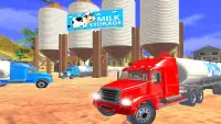 Milk Transport Tanker Truck 3D Screen Shot 0