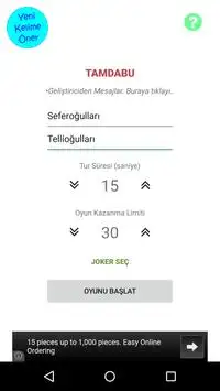 TAmdaBU - Türkçe Jokerli Tabu Screen Shot 0