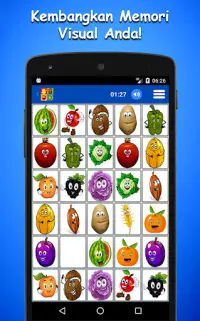 Permainan Memori bagi Anak-Anak – Buah & Sayur Screen Shot 1