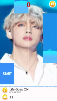 V BTS Piano Tiles Game Life Goes On Screen Shot 1