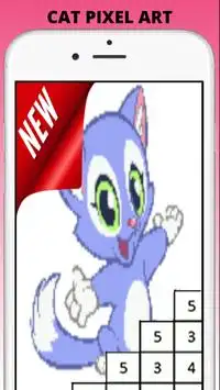 Cat Pixel Art - Cat Color by Number Screen Shot 0