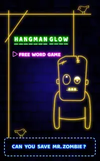 Hangman Glow Free Word Game Screen Shot 0