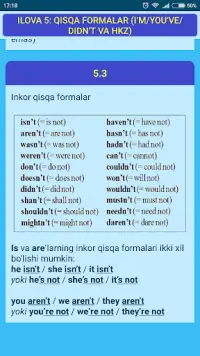 English Grammar for Uzbek Learners Screen Shot 4