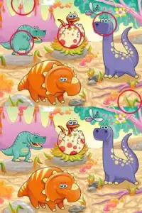 Find Difference Dinosaur Game Screen Shot 2