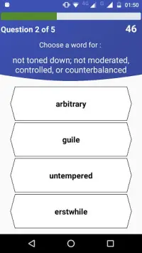 Vocabulary Quiz: Mejorar el inglés con el juego Screen Shot 1