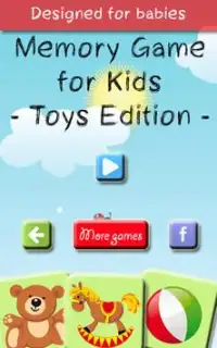 Memory Game for Kids - Toys Screen Shot 0