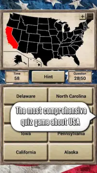 USA Geography - Quiz Game Screen Shot 0